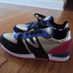 Tretorn Loyola Womens black/granite 19/shocking pink/black/Size 9, New, No Box